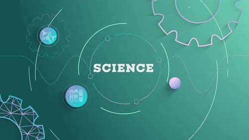 Infographic Science Green Background Looped