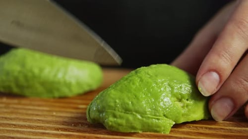 Avocado Sliced on Cutting Board for Healthy Meal
