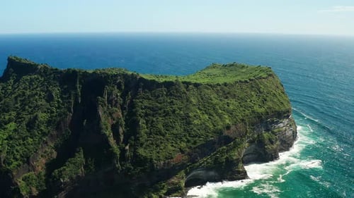 Vista aérea do Seongsan Ilchulbong Tuff Cone, Ilha de Jeju, Coreia do Sul