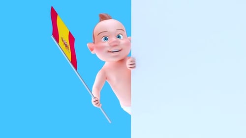 spanish flag cartoon animation