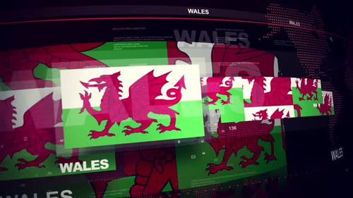 Wales Flag World News Intro