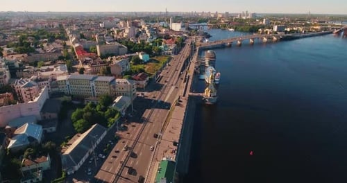 Luftbild der Stadt Kiew, der Hauptstadt der Ukraine