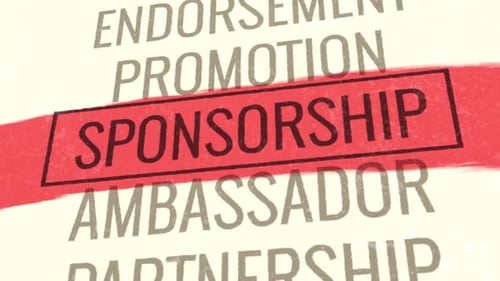 Corporate Sponsorship Text Highlight with Brush Stroke