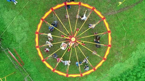Carnival Merry Go Round Aerial Top View