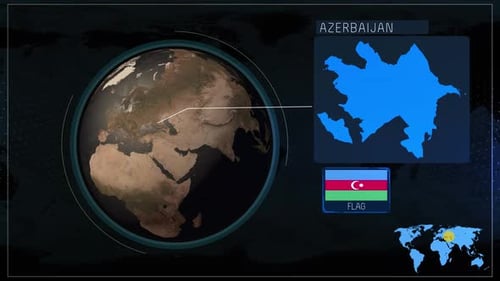 Futuristic Digital Earth Map with Country Pinpoint and Data Display