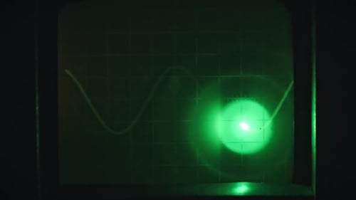 Oscilloscope Point Forms Circular Pattern
