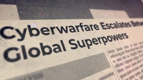 Grunge Newspaper Text Reveal Title