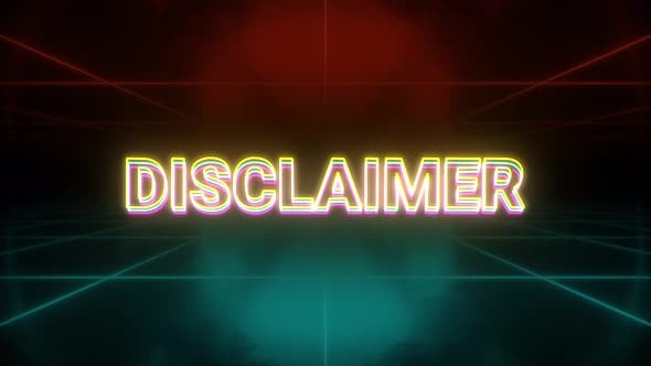 Neon Disclaimer Text Reveal Animation, Backgrounds Motion Graphics ft ...