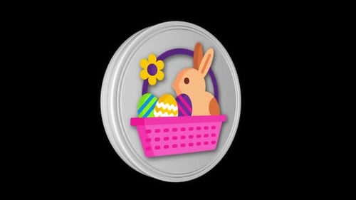 Osterhase 3D-Symbolanimation