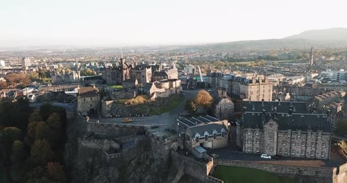 Edinburgh Castle By Drone, 4K