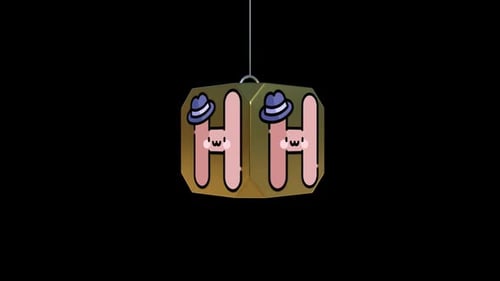 Cute 3D Letter H Character Reveals and Breaks Apart