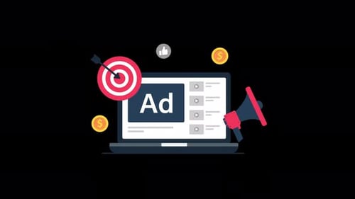 Digital Marketing and Online Advertising Animated Concept