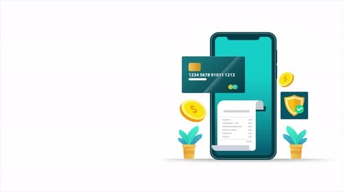 Secure Online Mobile Payment and Transaction Animation