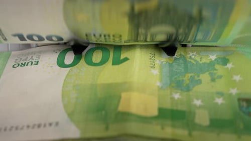 Money Counter Counting Euro Currency