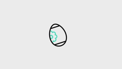 Flat Design Easter Egg Reveal Animation