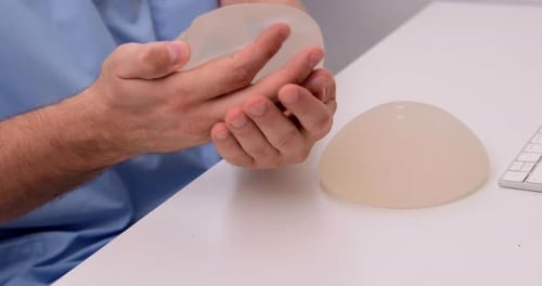 Examining Silicone Breast Implants in Medical Setting