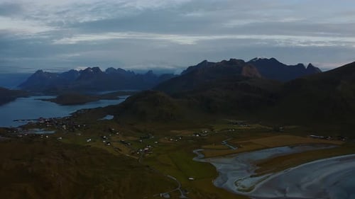 Evening Sunset Lofoten Islands Norway