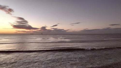 Beautiful view of coast seen during sunrise