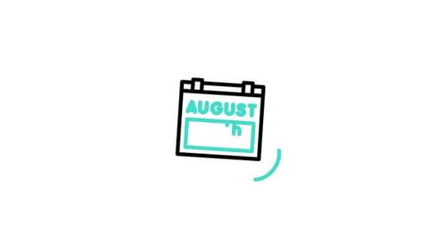 Animiertes August-Symbol