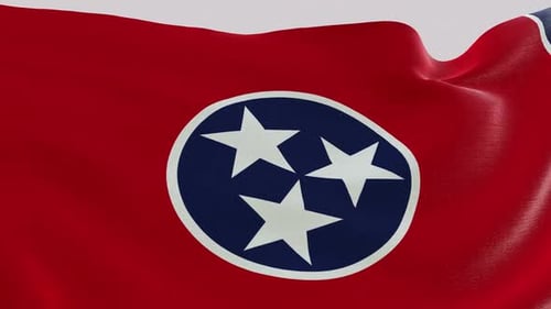 Realistic Waving Tennessee State Flag Animation