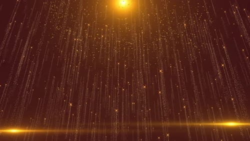 Luxurious Golden Glitter Particles Falling Awards Background