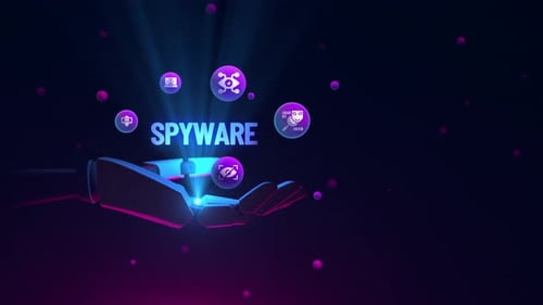 Spyware robotique Hand avec Icones