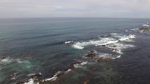 Sea Waves Aerial View. Abstract Nature Background