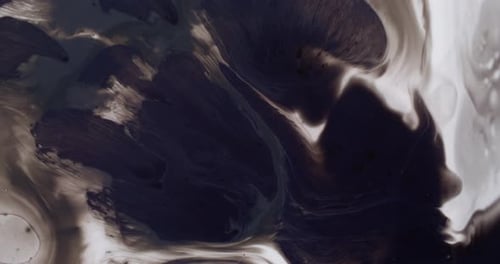 Ink Flow Paint Spill Watercolor Fluid Smoky Black