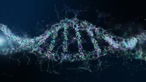 Abstract DNA Helix Plexus Structure Rotation