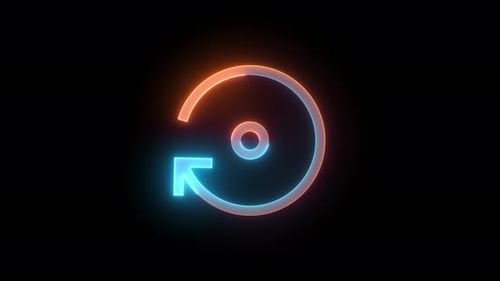 Glowing Neon Reload Icon Animation