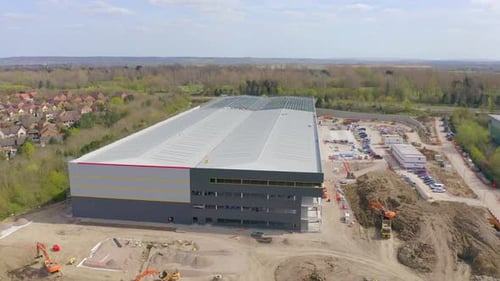 Large Warehouse During Construction Phase