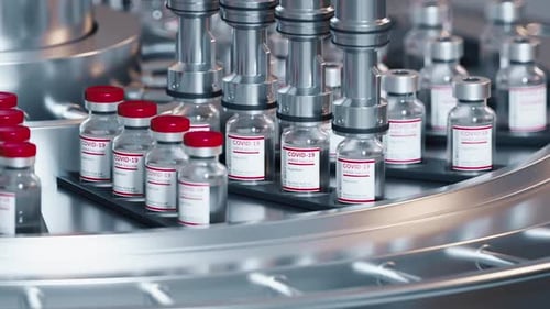 Automatischer Prozess der Massenproduktion von SARS-CoV-2-COVID-19-Coronavirus-Impfstoffen