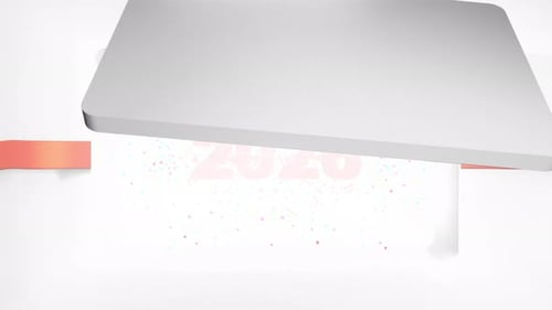 New Year Gift Box Opening with Confetti Reveal