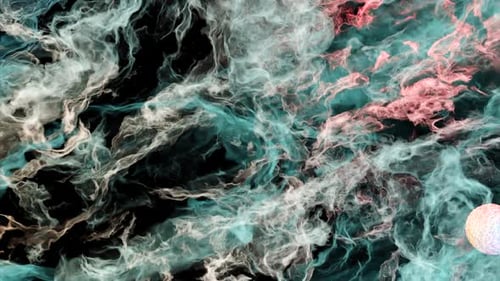 Abstract Cosmic Nebula and Textured Planet Animation