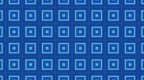 Dynamic Blue Neon Geometric Abstract Pattern Loop
