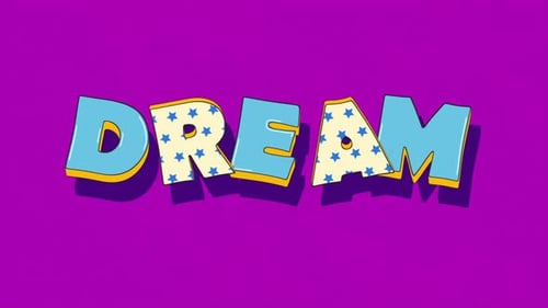Animated Text Dream with Twinkling Stars Title Reveal