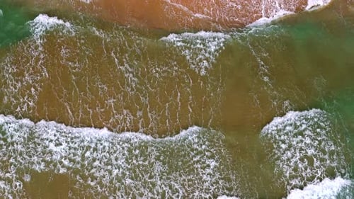 The Beach Displays a Serene Landscape with Golden Sands Calming Waves Italy