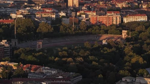 Arena Civica (or Arena Gianni Brera) - multi-purpose stadium in Milan, Italy, opened in 1807, aerial