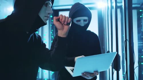 Cyber Intruders Wearing Masks and Utilizing Advanced Technology in the Data Center
