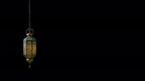 Ramadan Lantern With Alpha Channel Included Loop