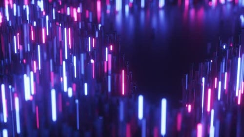 Glowing Strings Futuristic Background Loop