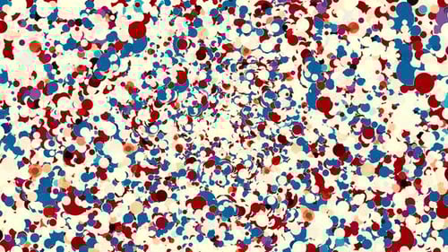 Lots of Colorful Psychedelic Dots Move