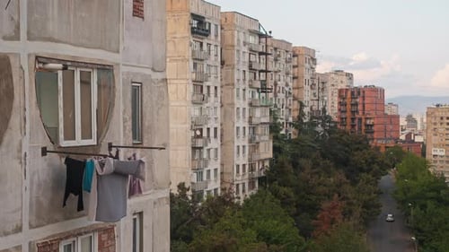 The Block of Sovietera Residential Buildings is in a Deplorable State and Appearance