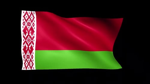 Waving Flag of Belarus Looping Animation