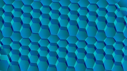 Animated Blue Hexagon Grid Abstract Background