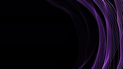 Abstract Digital Flowing Purple Lines Background