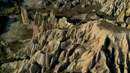 aerial view of the red rose valley in Cappadocia - Turkey