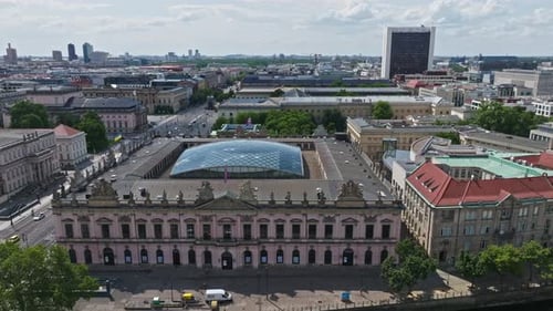 Aerial view of German Historical Museum in Berlin , Germany