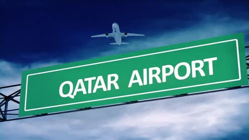 Qatar Airport Road Signs