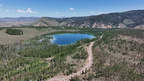 Breathtaking And Aerial View Of Stanley Idaho, Sawtooth Valley